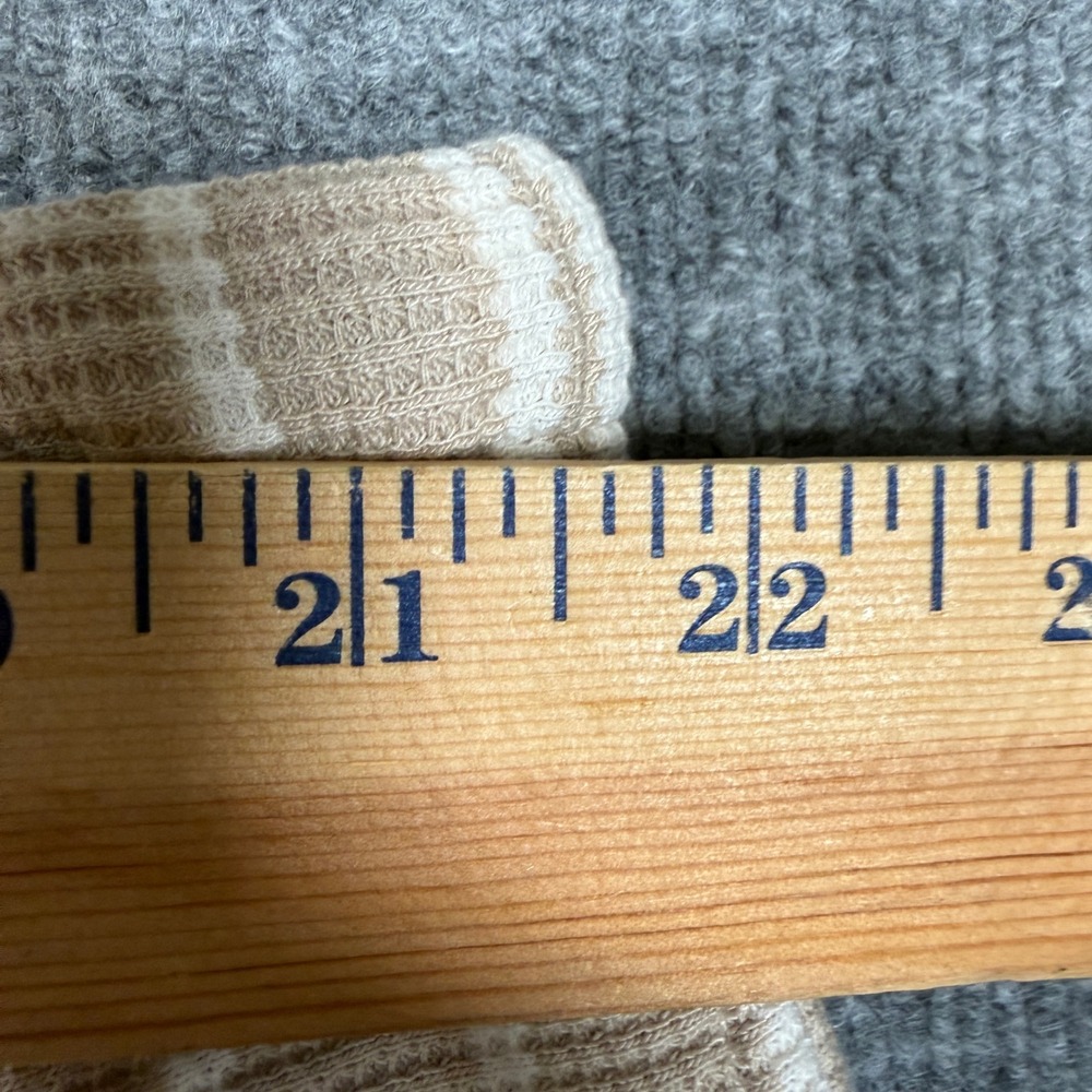 Peace Love World Plus 2X Top and Pant Set Neutral Stripe Waffle Honeycomb Knit - Picture 15 of 16